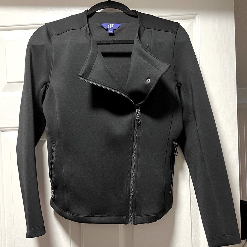 Very soft, black color zip up jacket